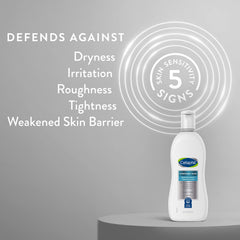 Cetaphil Restoraderm Soothing Wash label closeup highlights fragrance-free formula