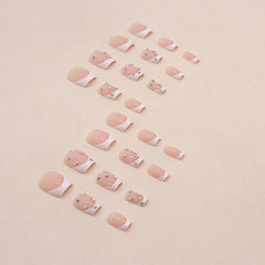 CEWEWP full-cover stick-on nails provide a durable, natural-looking finish.