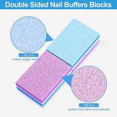 CGBE buffer with 100/180 grit to polish nails efficiently.