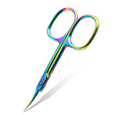 CGBE cuticle scissors front view with extra-fine curved blade for precise cuts.