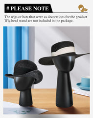 CHADWICK abstract mannequin head on sturdy GFRP display stand for headwear.