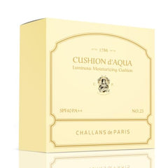 CHALLANS DE Aqua EX cushion with puff for quick, mess-free touch-ups.