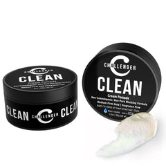 Challenger Clean 3oz jar with fragrance-free pomade for easy rinse
