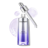 CHANDO HIMALAYA Advanced Repair Serum bottle close-up highlighting anti-aging benefits.