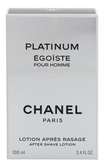 Chanel Egoiste Platinum packaging with platinum accents, premium presentation for gifting or self-care.