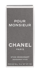CHANEL Pour Monsieur deodorant stick packaging close-up for daily premium grooming.
