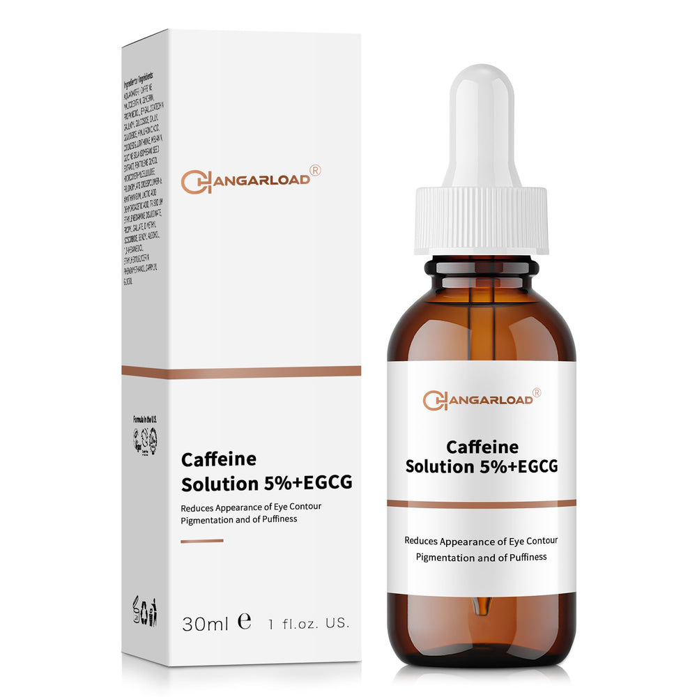 CHANGARLOAD caffeine eye serum bottle, fast absorbing hydration for a refreshed look.