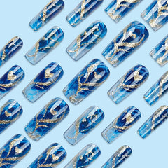 CHAONENG 24-piece nail kit with jelly glue for quick application