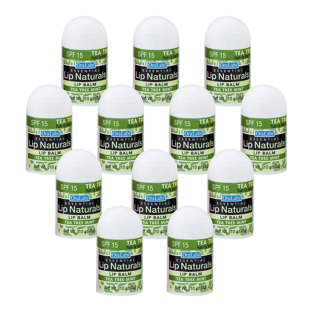 CHAP-ICE Lip Naturals mini tea tree balm box for on-the-go lip care.