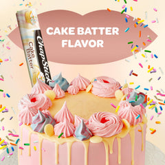 ChapStick Cake Batter label close-up highlighting flavor and ingredients.