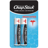 ChapStick Classic Medicated lip balm tube front view for soothing severely chapped lips.