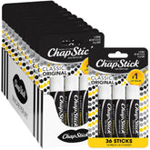 ChapStick Classic Original lip balm tubes in a 3-pack for daily moisture.