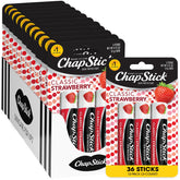 ChapStick Classic Strawberry 3-pack front view for daily moisture on the go.