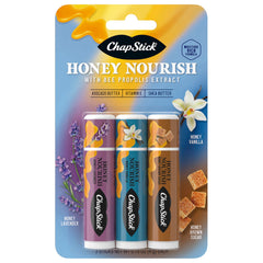 ChapStick Honey Nourish three-tube set for travel lip care