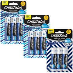 ChapStick Moisturizer 2-in-1 SPF12 pack shown for daily lip protection.