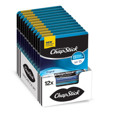 ChapStick Original Moisturizer SPF 15 12-pack tubes for daily lip care