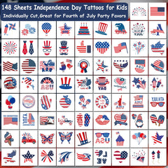 CHARLENT mixed styles tattoos for independence day, great as party favors