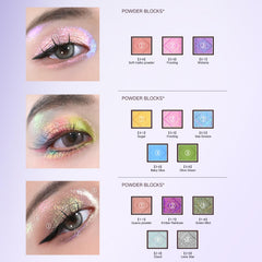 CHARMACY swatches close-up showing rich pigments for blendable shades.