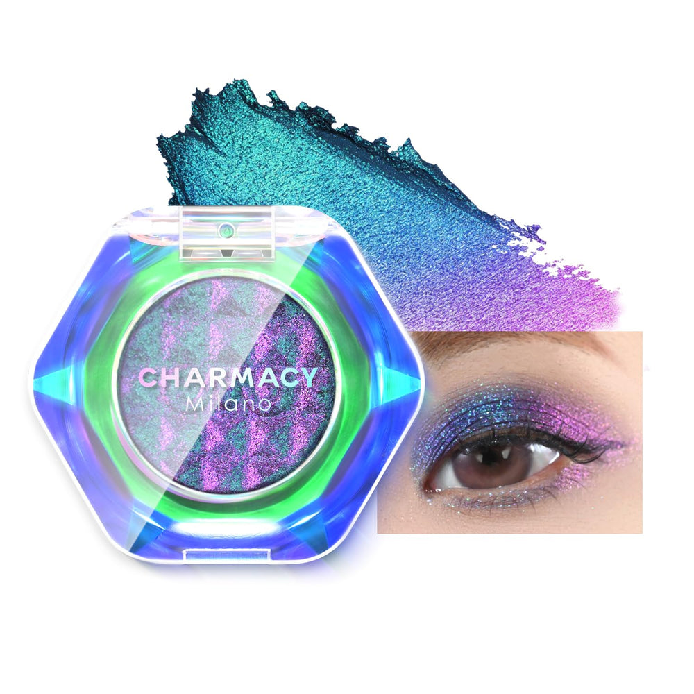 CHARMACY Multichrome Glitter Eyeshadow packaging highlights premium design for the product