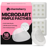 CharmCherry pimple patch microdart closeup targets blemishes with precise delivery.