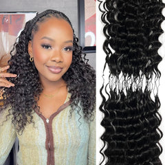 CHARMING YOU pre-separated knotless crochet extensions for quick, seamless installs.