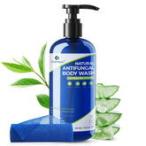 CHARMPOO natural antifungal body wash bottle showing a refreshing cleanse for sensitive skin