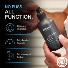 Chassis 360 Dual Action Face Wash rich foamy lather for gentle cleansing