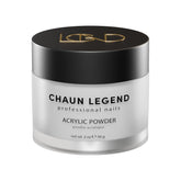 Chaun Legend acrylic powder in white bottle for salon-ready nails.