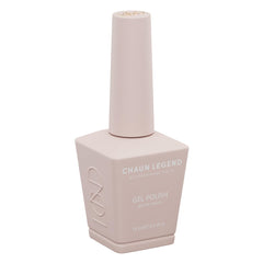 Chaun Legend Basic Pitch bottle closeup shows creamy beige shade for natural, long-lasting nails.