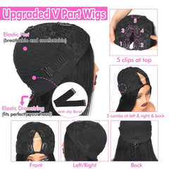 CHEETAHBEAUTY V Part wig clip-in in use demonstrates quick styling