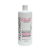Chelly chocolate keratin bottle front shows premium treatment for salon-grade straightness