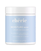 cherie Deep Conditioning Hair Mask bottle highlights hydrating macadamia oil for dry hair.