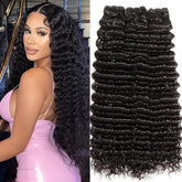 Chikamlty deep wave bundle 16 inch close-up texture for fullness