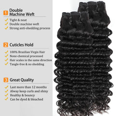 Chikamlty deep wave bundle 18 inch natural shine and bounce
