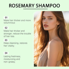 ChLNDalin rosemary shampoo boxed packaging highlights natural ingredients for daily care.
