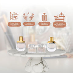 Chloé Rose Tangerine EDT mini bottle close-up for on-the-go testing