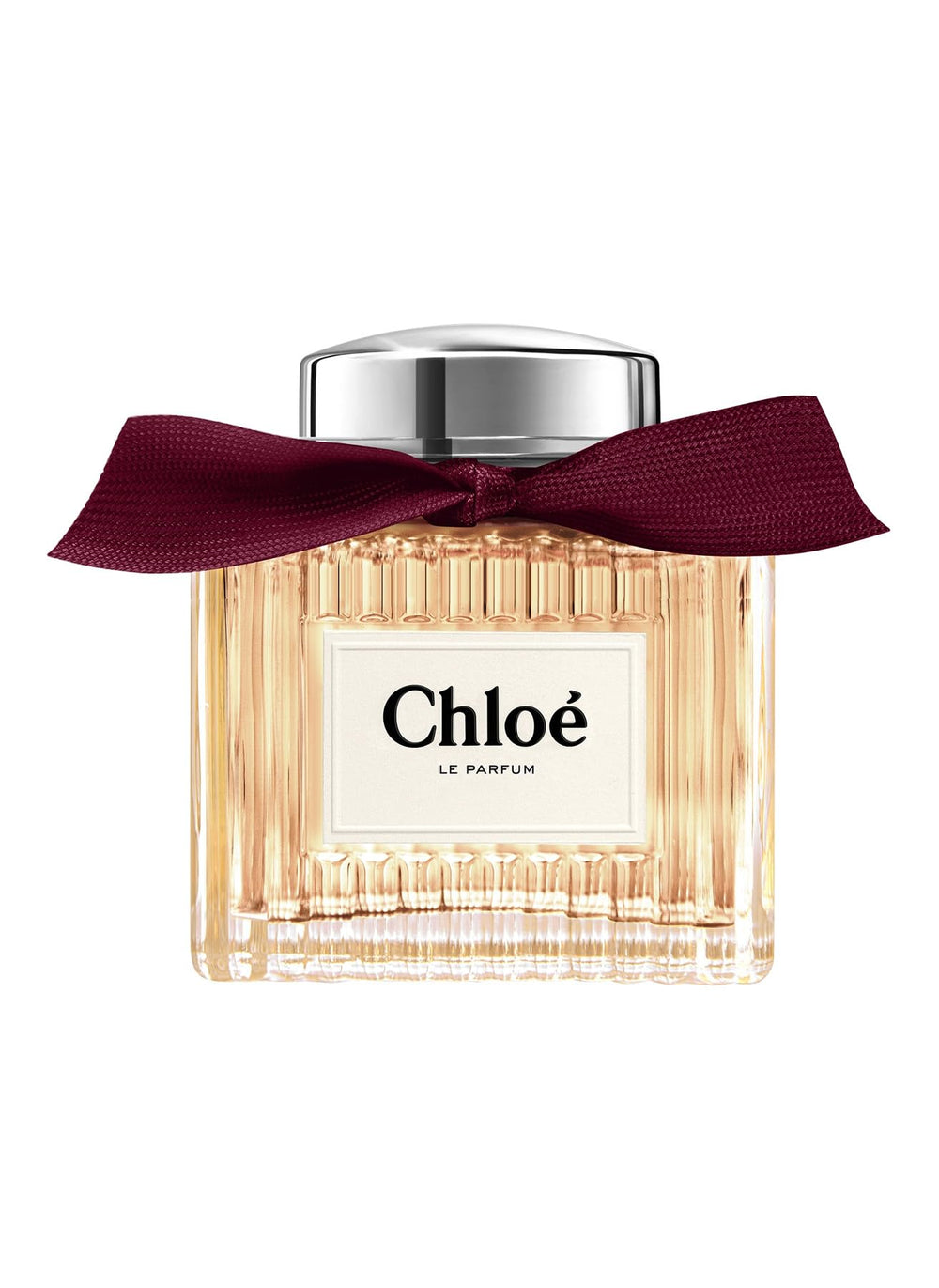 Chloe Signature Le Parfum bottle, front view, elegant glass and floral branding