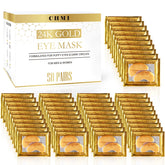 CHMI 24K gold eye patches packaging for at-home spa use.
