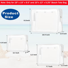 Choshion medium clear insert bag stores cosmetics during travel.