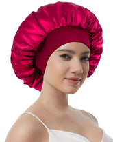Choshion silk bonnet with inner and outer layers reduce friction for smoother hair mornings.