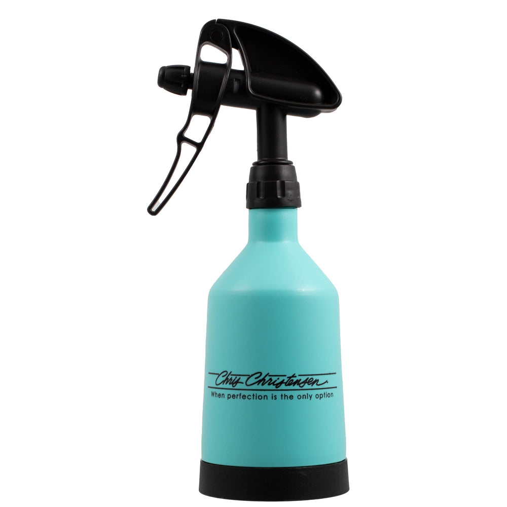 Chris Christensen spray bottle with double-action trigger for efficient grooming.