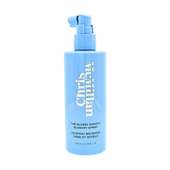 Chris McMillan Glassy Smooth mist application demonstrates even distribution for smooth styling.