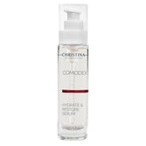 Christina Comodex serum bottle pour enables precise hydration for a smooth complexion