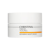 Christina Forever Young Night Cream bottle close-up highlighting retinol formulation for overnight care