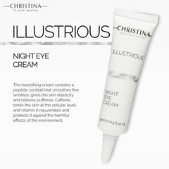 Texture swatch of CHRISTINA Illustrious Night Eye Cream showing creamy formula
