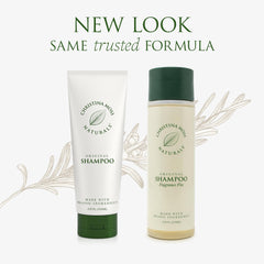Christina Moss Naturals shampoo lather demonstrates gentle cleansing.