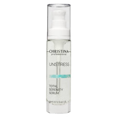 Christina Unstress Total Serenity serum bottle ready for daily calming use.