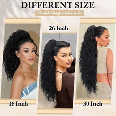 CHRSHN clip-on ponytail in use offers quick secure styling