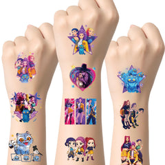 CHVISO Demon Hunters tattoo sheet with playful party designs for gifts and decorations