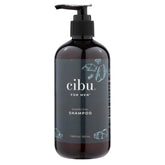 CIBU Charcoal Shampoo bottle on shelf promoting a clean, refreshed scalp.
